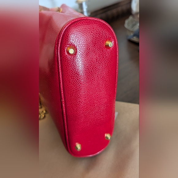 Nina Ricci‎ Paris calf Skin Leather Bag with Gold Chain - Picture 6 of 11